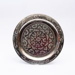 Enchanted Essence: Handcrafted Moroccan Silver-Like Plate