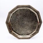 Elegance Etched in Silver: Handcrafted Moroccan Decorative Plate