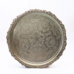 Elegance Engraved: Handcrafted Moroccan Silver-Like Plate