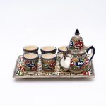 Atlas Essence: Hand-Painted Moroccan Ceramic Tea Ensemble