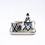 Maghreb Elegance: Hand-Painted Moroccan Ceramic Tea Set