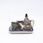 Ceramic Chronicles: Hand-Painted Moroccan Tea Set Elegance