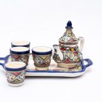 Moroccan Magic: Hand-Painted Ceramic Tea Set