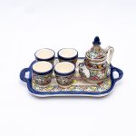 Moroccan Melody: Hand-Painted Moroccan Ceramic Tea Set