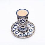 Moroccan Melody: Handcrafted Ceramic Elegance Jewish Cup