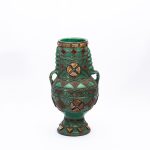 Moroccan Masterpiece: Bazzar Moroccan's Intricately Engraved Ceramic Jar