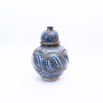 Moroccan Legacy: Bazzar Moroccan's Intricately Engraved Ceramic Jar