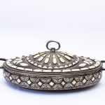 Moroccan Majesty: Artisan-Engraved Metal Treasure Container