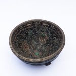 Khamsa Charm: Berber-Engraved Ceramic Decorative Bowl