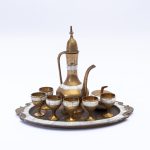 Moroccan Elegance: The Royal Brass Tea Set from Bazzar Moroccan