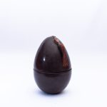 Curio Elegance: Moroccan Egg-Shaped Wooden Container for Keepsakes and Decor
