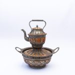 Moroccan Grace: Artisan-Embossed Metal Tass for Ceremonial Hand-Washing