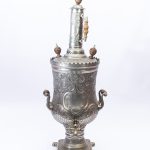 Antique Elegance: Traditional Moroccan Samovar in Worked Metal