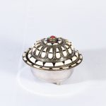 Moroccan Elegance: Handcrafted Metal Container for Exquisite Storage
