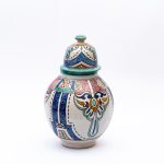 Moroccan Elegance: Handcrafted Ceramic Jar for Home and Office Decor