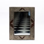 Majestic Moroccan Brass Mirror Frame: Artisanal Heritage