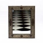 Cultural Elegance: Moroccan Artisan Brass Mirror Frame