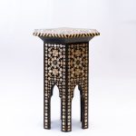 Moroccan Heritage: Handcrafted Wooden Side Table