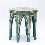 Moroccan Masterpiece: Handcrafted Wooden Side Table