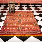 Heritage Mosaic: Artisan Woven Moroccan Wool Rug