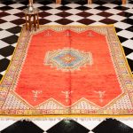 Handcrafted Moroccan Wool Rug from the Atlas Mountains