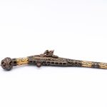 Heritage Ornamentation: The Moroccan Engraved Metal Pistol with Bone Inlay
