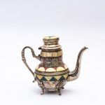 Majestic Moroccan Metal Teapot - A Symphony of Craft and Culture