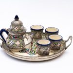 Artisanal Elegance: Hand-Painted Moroccan Ceramic Tea Set